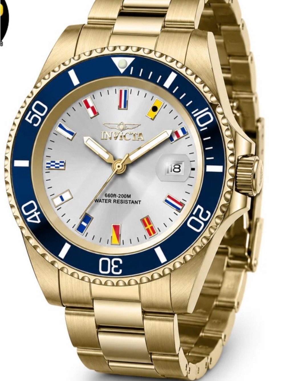 Invicta Pro Diver Men's Watch - 40mm, Gold & Silver (49886) new